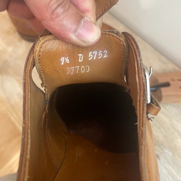 Allen Edmonds Walnut Brown Monkstrap Leather Dress Shoes Men's Size 9.5 - Picture 10 of 11